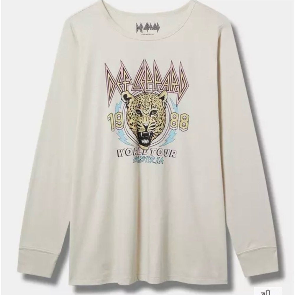 Torrid Def Leppard Classic Fit Cotton Crew Long Sleeve Tee 4/4X/26